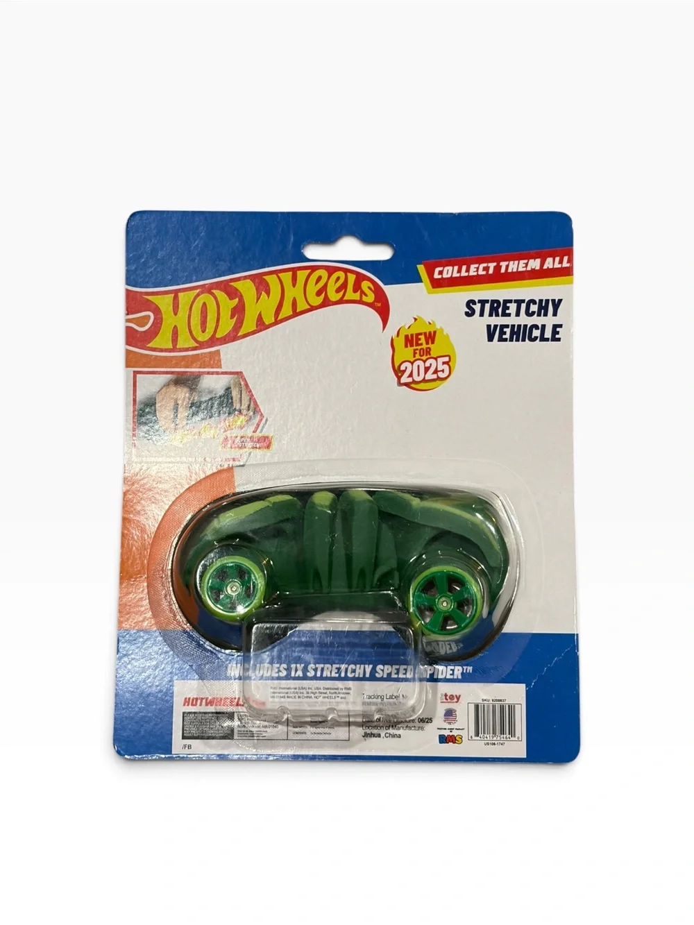 Hot Wheels Speed Spider Stretchy Vehicle Green New for 2025 NIP